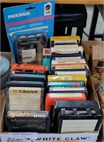 8 TRACK TAPE CATRTRIDGES & CLEANER