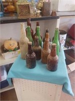 VARIETY OF OLD BOTTLES