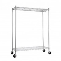 WANNAKEEP 2-Tier Extra Wide Garment Rack