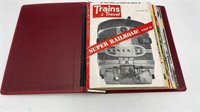Binder of vintage Trains & Travel magazines