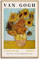 Canvas Print Wall Art Vase with Twelve Sunflowers