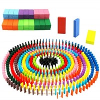 480 PCS Colorful Wooden Domino Blocks,Domino Block