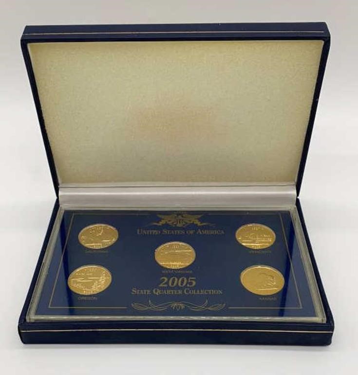 2005 State Quarter Set, 24K Gold Plated
