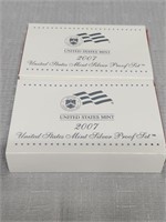 2 2007 US Mint Silver Proof Sets