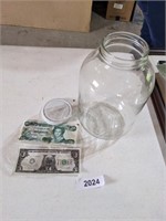 Foreign Money, Glass Jar