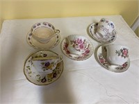 5 cups and saucers England