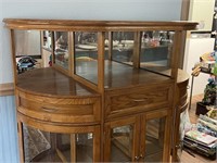 WOOD & GLASS DISPLAY CABINET