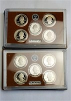 2011 & 2012 US Mint Quarter Proof Sets