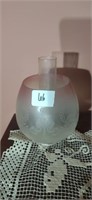 Small French Vianne Etched Lamp Shade and Chimney