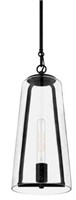 Desmond 60-watt 1-light Black Pendant With Smoke S