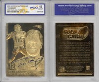 TOM BRADY 2005 Sculptured Gold Card - Graded GEM