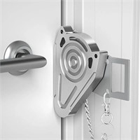 Metal Portable Door Lock For Travel, Silver