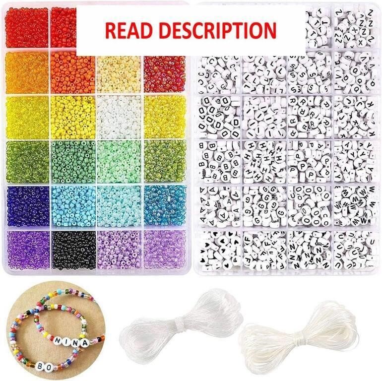 DICOBD 12000pcs 3mm Glass Seed Beads Kit
