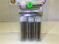 5 Rolls of Jefferson Nickels - 1969, 2003, 2004