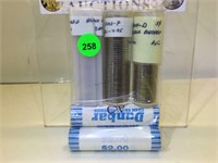 5 rolls of Jefferson Nickels - 2003, 2004, and