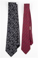 (2) NECKTIES - ARMANI & HERMES