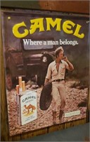 Camel cigarettes metal sign 
17 x 21" 1982