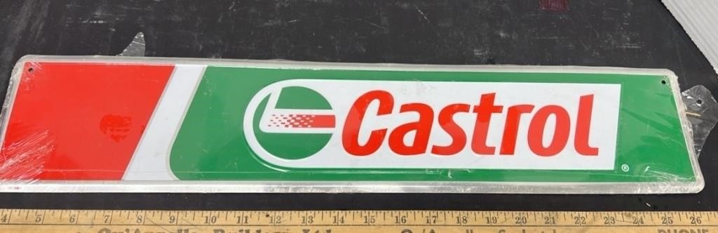 Reproduction. Castrol Motor Oil sign 24" x 5".