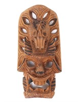 Vintage Ifugao Hand Carved Wood Dragon Mask