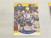 1990 Pierre Turgeon Autographed Hocky Card