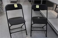 2 Black Folding Chairs