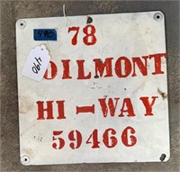 Oilmont Highway Sign