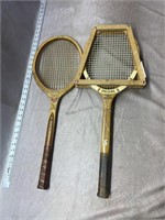 vintage wooden tennis rackets