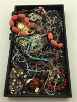 Costume jewelry and findings. Tray Not included