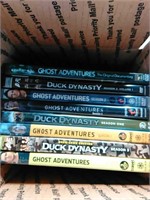 Box lot of 8 duck dynasty & ghost adventure dvd
