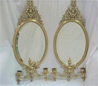 Vintage mirrored wall sconces