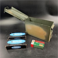 Metal ammo canister w/ 100 rounds of REMM 10mm aut