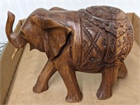 WOODEN DECORATIVE ELEPHANT CARVED