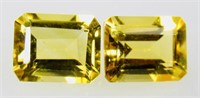 3.17 cts Natural Citrine Pair