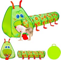 Kiddey Caterpillar Kids Play Tunnel and Tent | 2 P