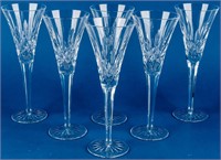 Set of 6 Waterford Champagne Glasses Lismore