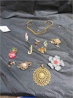 Group of Misc Jewelry (Brooches & more - As Shown)