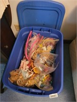 TOTE FULL OF BARBIE TOYS