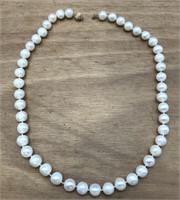 Beautiful Real Large Pearls Necklace With 14K