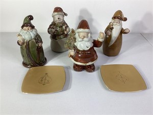 Santa & Snowman Figurines
