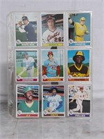Binder Pages With (78) 1978 Topps Baseball Cards