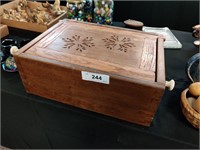 15" W x 6" D Antique oak box