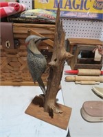 HAND CARVED WOODPECKER