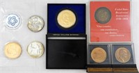 (7) COMMEMORATIVE COINS / MEDALLIONS