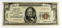 1929 $50 NATIONAL CURRENCY- CALIFORNIA