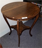 Antique Hall Table, Oak, 29" Tall