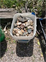 Bucket of rock/agates