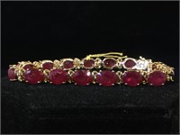 Sterling & Ruby bracelet W/ appraisal of