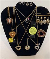 (10 pc) Heart Shaped Designer Jewelry