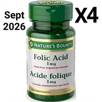 Natures Bounty Folic Acid 150 Tablets Qty 4