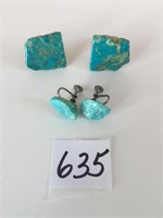 TURQUOISE MEN’S CUFF LINKS TURQUOISE UNPOLISHED